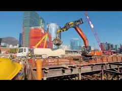 Acessório de braço telescópico KM220 para caçamba escavadeira para trabalhos de fundação