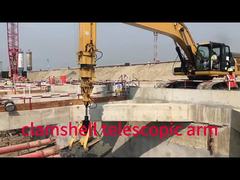 15200mm Clamshell Braço Telescópico 11825mm Max. raio de escavação vertical