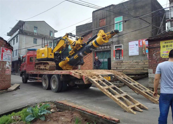 Fundação da esteira rolante de Drilling Rig Portable Borehole Pile Auger da máquina escavadora KR50