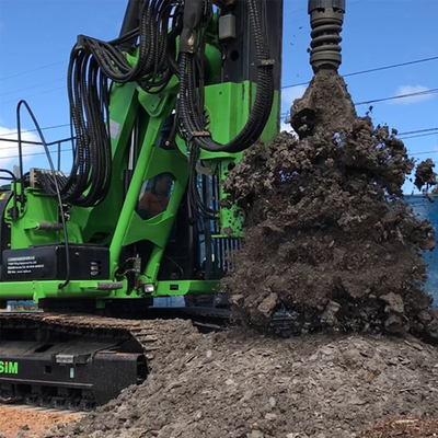 pilha hidráulica do parafuso de Rig Small Bore Multifunctional Excavator da perfuração 80kNM giratória