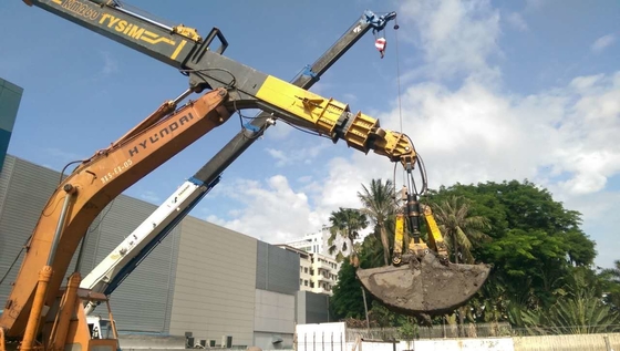 Braço telescópico de garra série KM com braço de empilhadeira de guindaste escavadeira de longo alcance