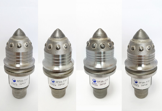 Cubeta de furo feita sob encomenda do carboneto dos dentes da bala para o aço de liga da broca do eixo helicoidal da rocha