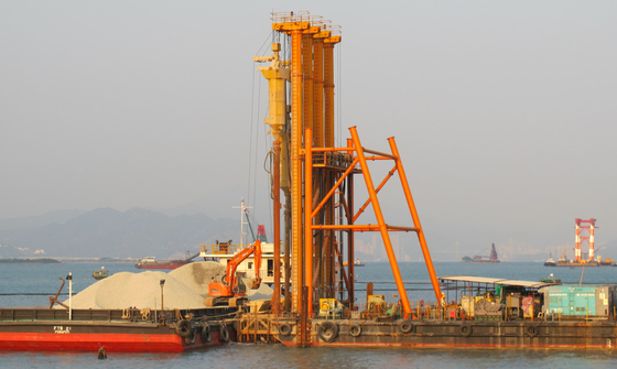 Motorista de pilha de pedra de alimentação inferior elétrico Vibration Replacement Construction da coluna