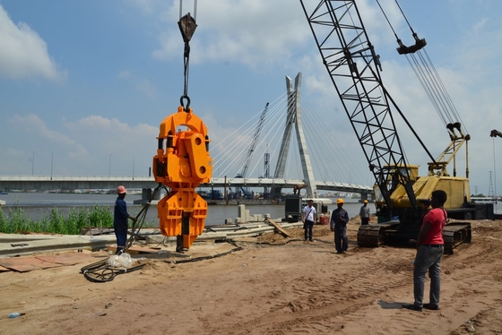 Máquina de aço da fundação de pilha do controle do PLC para canteiros de obras