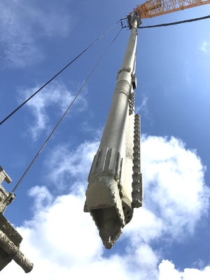 1.2m3 Vibroflot eléctrico de alimentação de fundo 300kN 6 bar Equipamento de melhoria do solo