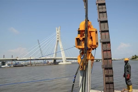 Máquinas de construção Vibro Martelo Excavadora Pilão hidráulico Motorista Elétrico Vibro Martelo
