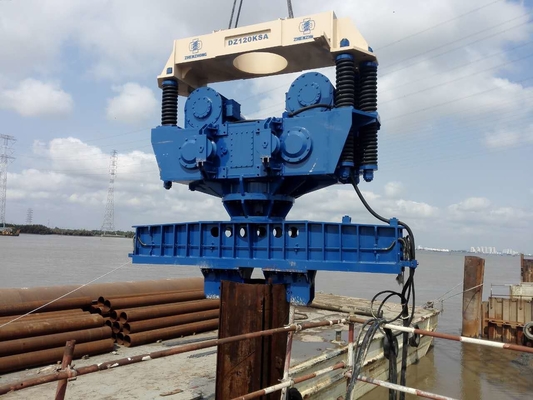 Motorista de pilhas Chapa de aço de pilhas Vibro martelo elétrico para o projeto de ponte offshore