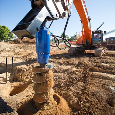 máquina de perfuração hidráulica redonda da terra de 65mm com os 2 eixos de saída opcionais