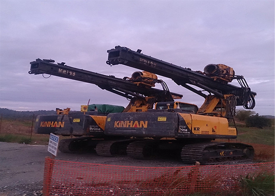 Perfuração multifuncional Rig Hydraulic Crawler Drill Machine da profundidade da fundação 2.8km/H 37m