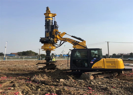 Profundidade 220KN Mini Excavator Pile Driver Small dos 10m da fundação que empilha o equipamento 34.3mpa
